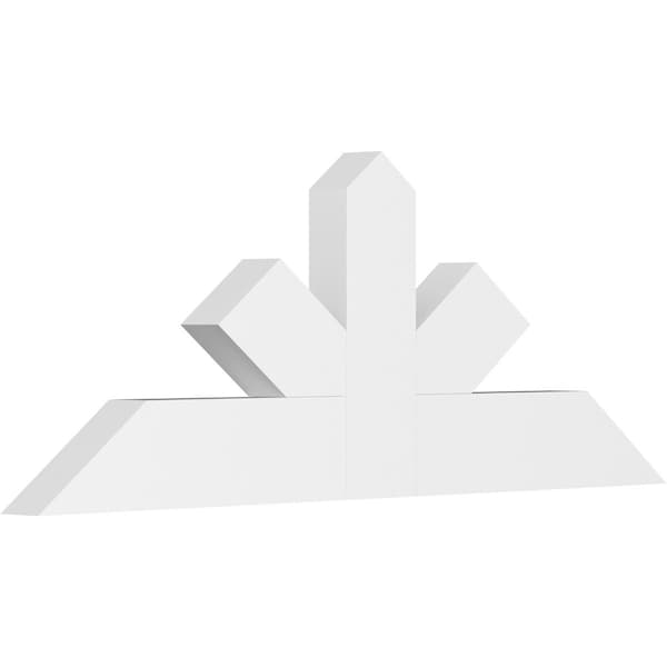 Ekena Millwork Saratoga Architectural Grade PVC Gable Bracket, 36"W x 13 1/2"H x 2"D x 4"F, 9/12 Pitch GBP036X14X0204SAR00 - main
